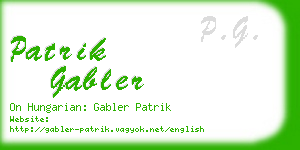 patrik gabler business card